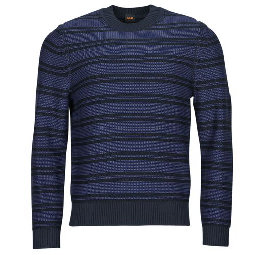"Maglione uomo BOSS Amodero blu, realizzato in morbido tessuto di alta qualità, ideale per un look elegante e casual. Perfetto per l'ufficio o il tempo libero, questo maglione BOSS combina stile e comfort, rendendolo un must-have nel guardaroba maschile."