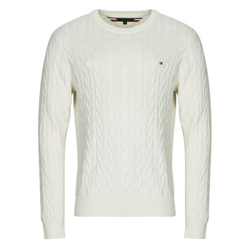 Maglione uomo Tommy Hilfiger  CLASSIC COTTON CABLE CREW NECK  Bianco Tommy Hilfiger 8720637416853