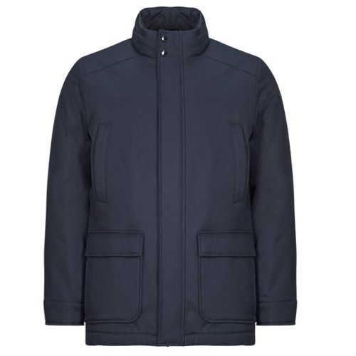 Parka uomo Geox M VINCIT MID JKT Marine, elegante giacca impermeabile in blu, ideale per l'autunno e l'inverno. Dotato di cappuccio e chiusura frontale, questo parka combina stile e funzionalità, perfetto per ogni occasione. Acquista ora per un look moderno e confortevole!