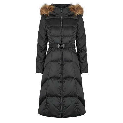 Piumino Donna Guess NEW OLGA LONG REAL DOWN, colore Nero, elegante e caldo, ideale per l'inverno. Realizzato in vera piuma per offrire comfort e stile. Perfetto per outfit casual e sofisticati, questo piumino è un must-have per la stagione fredda.