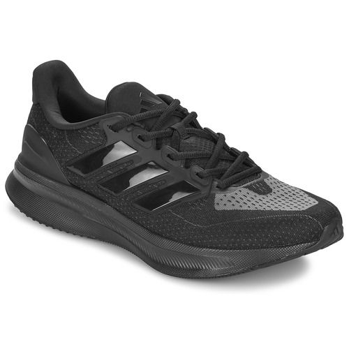 Scarpe da running Uomo adidas RUNFALCON 5 in Nero, design elegante e sportivo, ideali per allenamenti e corse. Comfort ottimale e supporto eccellente per il piede. Perfette per appassionati di corsa e sportivi.