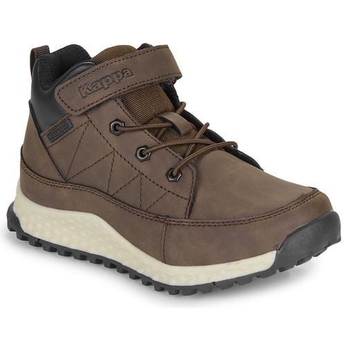 Stivaletti Kappa per bambino e ragazzo, modello LOGO ANDEM EV KID in elegante colore marrone. Design moderno e pratico, perfetto per l'uso quotidiano. Realizzati con materiali di alta qualità per garantire comfort e durata. Ideali per le attività all'aperto e per completare l'outfit di ogni giovane trendy. Scegli i Kappa Stivaletti per un look alla moda e funzionale.