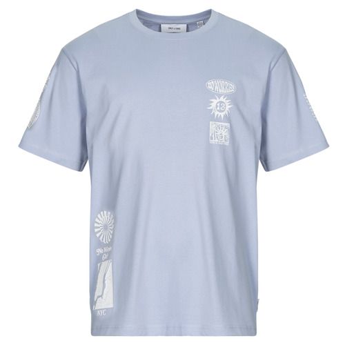 T-shirt uomo Only & Sons ONSMIKKA blu maniche corte, ideale per l'estate, realizzata in cotone morbido e traspirante. Design casual e versatile, perfetta da abbinare a jeans o pantaloni chino. Acquista la T-shirt ONSMIKKA per un look moderno e comodo. Disponibile in diverse taglie. 