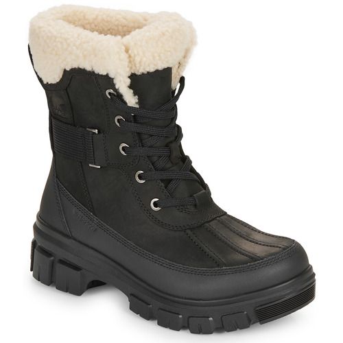 Scarpe da neve Sorel TORINO V PARC WP Nero per donna, perfette per affrontare l'inverno con stile e comfort. Queste scarpe offrono una protezione eccezionale contro il freddo e l'umidità, ideali per le avventure sulla neve. Design elegante e funzionale, con suola antiscivolo per una migliore aderenza. Disponibili ora per garantire il massimo del calore e della moda durante la stagione invernale.