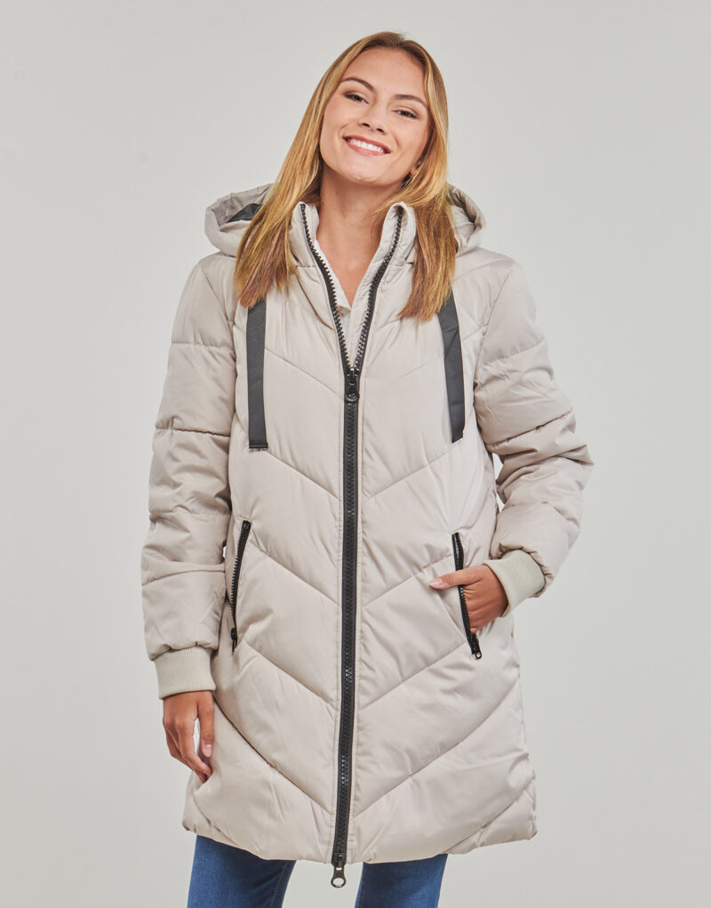 Daunenjacke JDY JDYSKYLAR GEWATTETE KAPUZENJACKE OTW NOOS Beige - Damen-Daunenjacken - 2