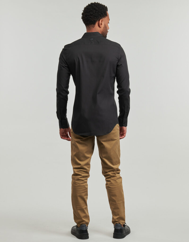G-Star Raw UNIFORM SLIM SHIRT LS Schwarzes Langarmhemd &ndash; Herren Langarmhemden - 4