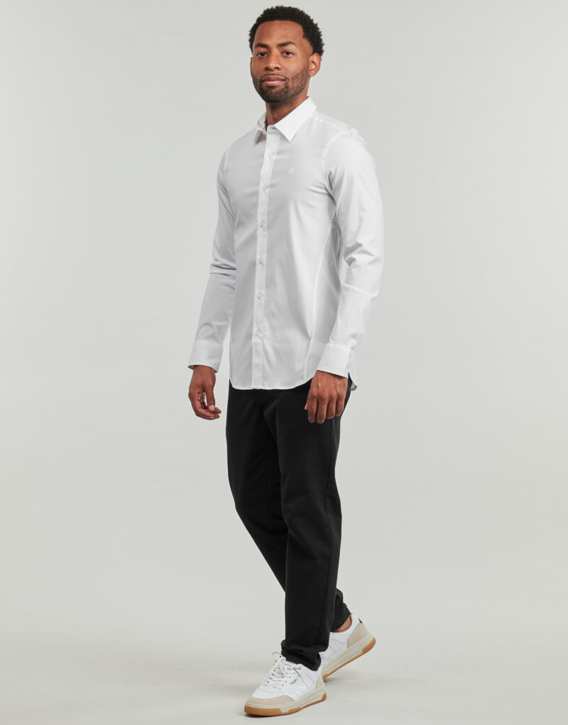 G-Star Raw UNIFORM SLIM SHIRT LS Langarmhemd Weiß – Herren Langarmhemden - 3