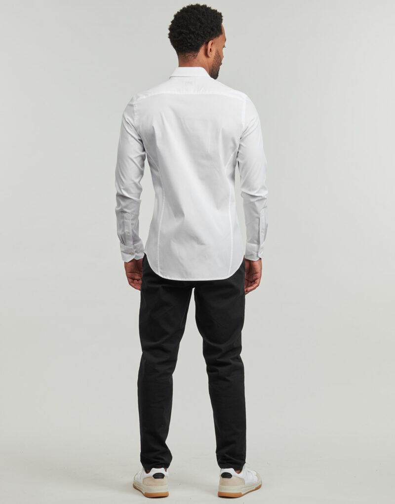 G-Star Raw UNIFORM SLIM SHIRT LS Langarmhemd Weiß – Herren Langarmhemden - 4