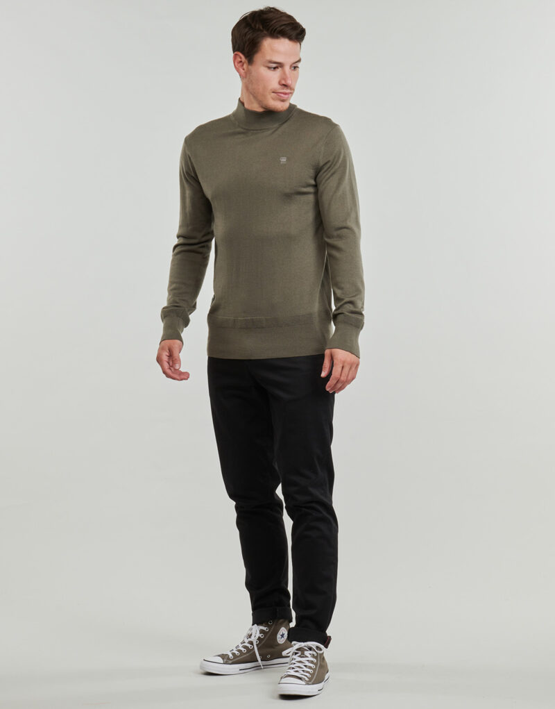Pullover G-Star Raw PREMIUM CORE MOCK KNIT Khaki Herrenpullover - 3