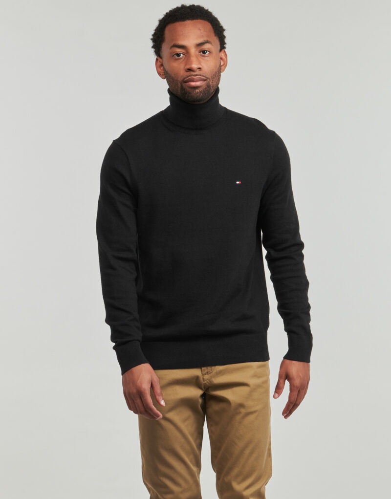Maglione Tommy Hilfiger PIMA ORG CTN CASHMERE ROLL NECK Nero Maglioni Uomo - 2