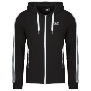 Felpe con cappuccio  Emporio Armani EA7  7 LINES SWEATSHIRT  Nero -  Felpe con cappuccio Abbigliamento Uomo