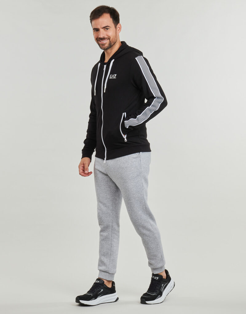 Felpe con cappuccio Emporio Armani EA7 7 LINES SWEATSHIRT Nero Felpe con cappuccio Uomo - 3