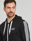 Felpe con cappuccio Emporio Armani EA7 7 LINES SWEATSHIRT Nero Felpe con cappuccio Uomo - 5