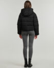 Piumino Guess DAISY PUFFER LOGO FLOCK Nero - Piumini Donna - 4