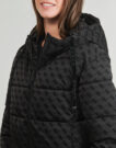 Piumino Guess DAISY PUFFER LOGO FLOCK Nero - Piumini Donna - 5