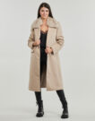 Mantella Guess NANCY FIT COAT FAUX FUR COLLAR Beige Mantelle Donna - 2