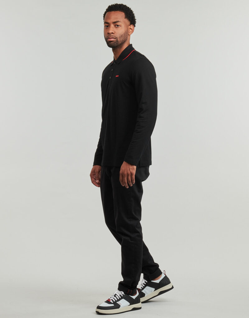 Langarm-Poloshirt HUGO Derriko Nero Polo maniche lunghe Uomo - 3