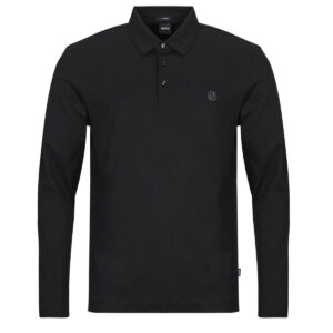 Polo maniche lunghe  BOSS  C-Paley 01  Nero -  Polo maniche lunghe Uomo