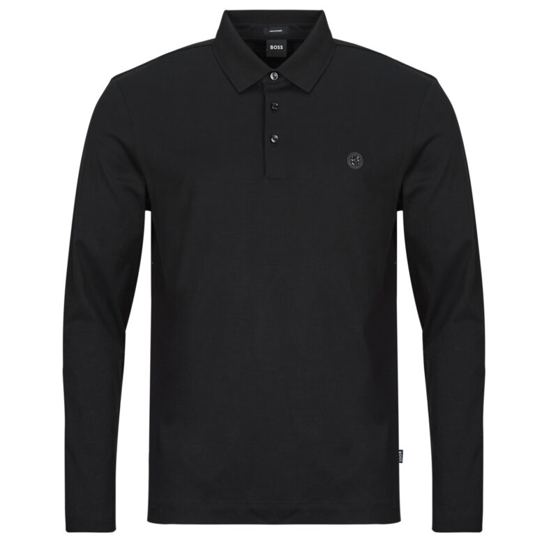 BOSS C-Paley 01 Schwarzes Langarm-Poloshirt f&uuml;r Herren - Gr&ouml;&szlig;e 1