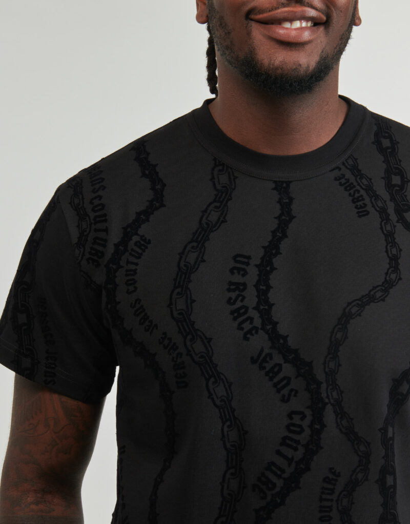 T-shirt Versace Jeans Couture MAGLIET.77GAH6R0 Nero T-shirt maniche corte Uomo - 5