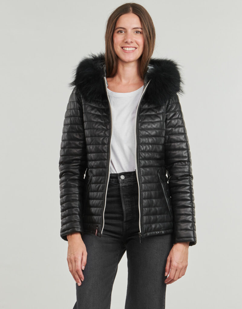 Piumino Oakwood MANDY (raccoon fur) Nero Piumini Donna - 2