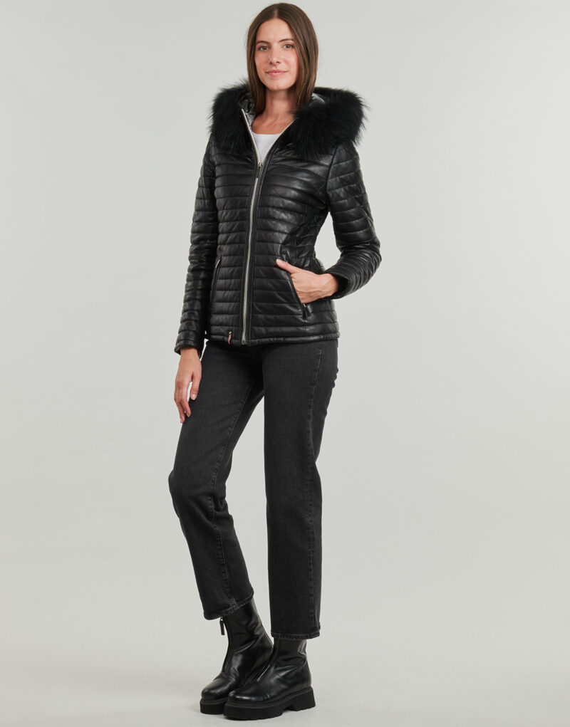 Piumino Oakwood MANDY (raccoon fur) Nero Piumini Donna - 3