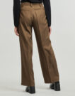 Suit trousers Only ONLHELENA LIFE MEL HW STRI WIDE PANT TLR Brown Women's Suit Trousers - 4