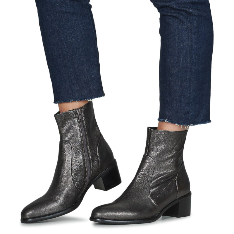 Adige DESIR Silver Women's Ankle Boots - 8