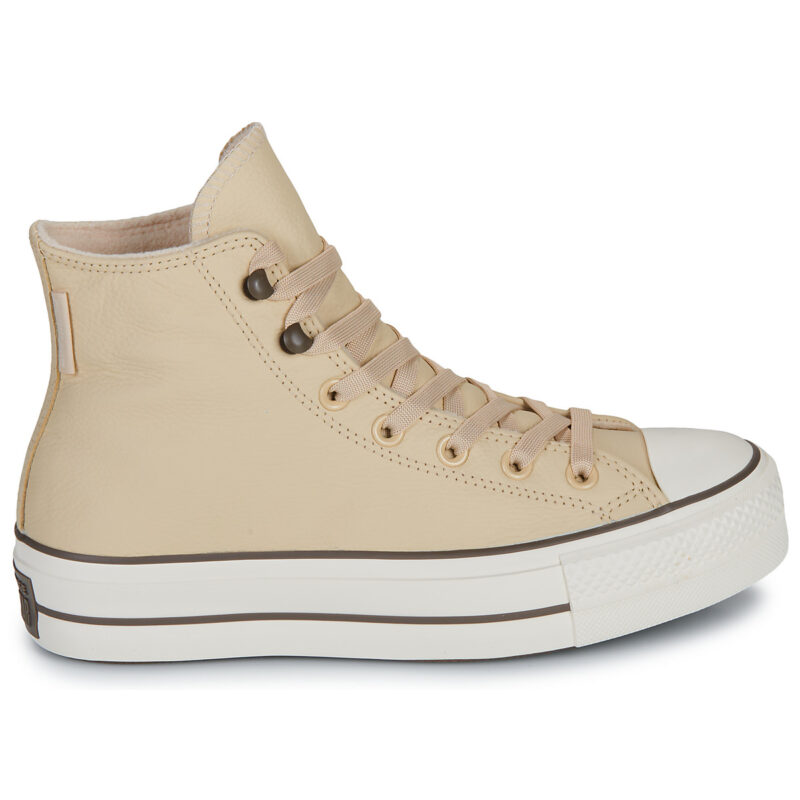 Converse CHUCK TAYOR ALL STAR LIFT PLATFORM WEATHERIZED LEATHER Beige Sneakers alte Donna - 2