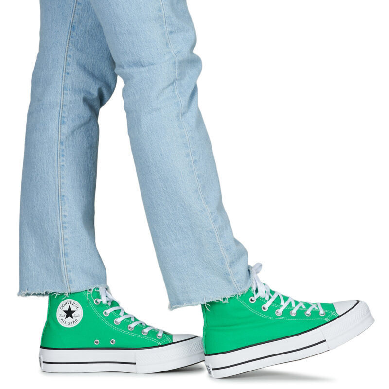Converse CHUCK TAYLOR ALL STAR LIFT PLATFORM Verde Sneakers alte Donna - 8