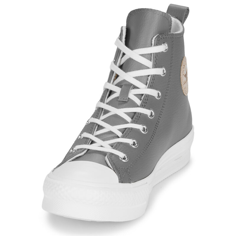 Converse CHUCK TAYLOR ALL STAR EVA LIFT LEDER Graue Sneaker Kinder - 3