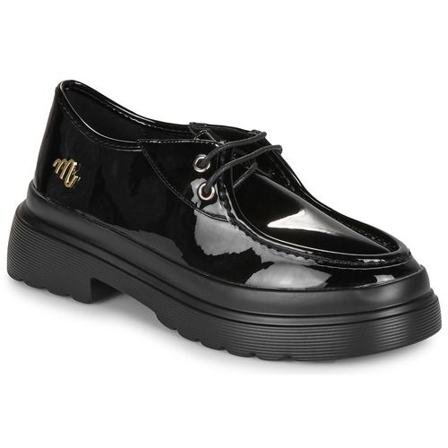 Scarpa Moony Mood ARMANDA Nero Derby Donna, elegante e versatile, perfetta per ogni occasione. Design raffinato con dettagli curati, tacco comodo e suola antiscivolo. Ideale per completare il tuo look con stile.