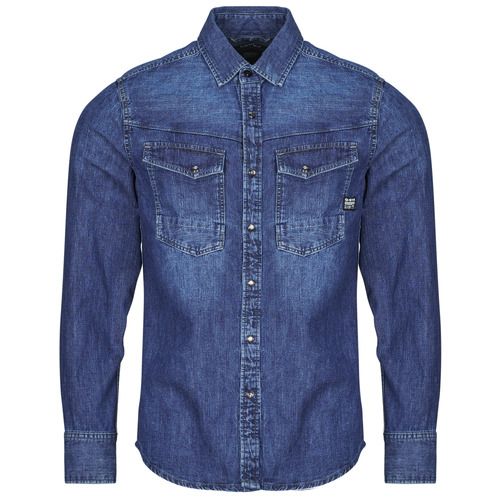 Camicia a maniche lunghe uomo G-Star Raw DAKOTA SLIM SHIRT LS Blu, stile moderno e casual, ideale per ogni occasione. Realizzata con materiali di alta qualità per garantire comfort e durata. Perfetta da abbinare a jeans o pantaloni chinos per un look trendy. La camicia presenta una vestibilità slim che valorizza la silhouette. Disponibile in diverse taglie.