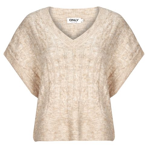 Maglione Donna Beige Only ONLMELODY, elegante e versatile, perfetto per le stagioni fresche. Realizzato in morbido tessuto, offre comfort e stile. Ideale per abbinare con jeans o gonne, è un must-have nel guardaroba femminile. Scegli il maglione ONLMELODY per un look casual ma raffinato.