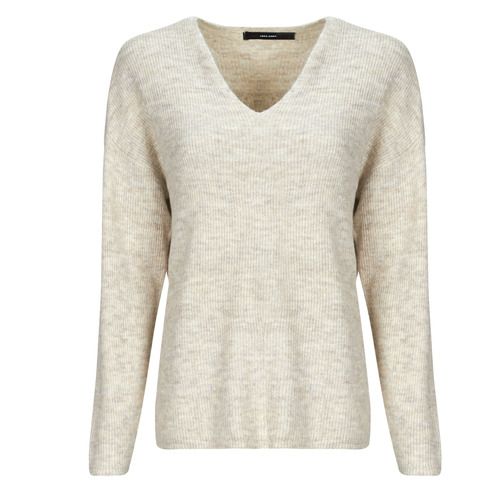 Vero Moda VMCREWLEFILE Beige Maglione Donna 1 Maglione VMCREWLEFILE