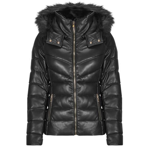 Piumino Donna Morgan GKIDIA Nero, elegante e caldo, perfetto per l'inverno. Realizzato con materiali di alta qualità, offre stile e comfort per ogni occasione. Ideale per outfit casual e chic, questo piumino è un must-have per la stagione fredda.