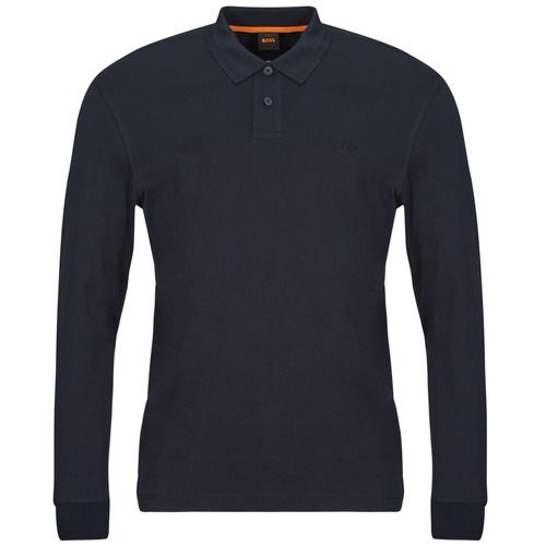 Polo maniche lunghe Uomo BOSS Pe_interlock_long Marine di alta qualità, realizzata in tessuto interlock morbido e resistente. Design elegante e moderno, perfetta per un look casual-chic. Disponibile in colore marine, ideale per ogni occasione. Scopri la versatilità e il comfort della polo BOSS, un must-have nel guardaroba maschile.
