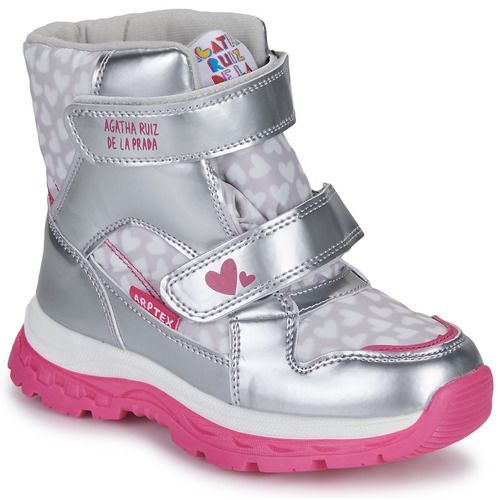 Scarpe da neve bambina ragazza Agatha Ruiz de la Prada APRESKI Argento, design elegante e accattivante, perfette per l'inverno, impermeabili e calde, ideali per attività all'aperto e giochi sulla neve. Acquista ora le migliori scarpe invernali per bambini, comfort e stile in un unico prodotto.