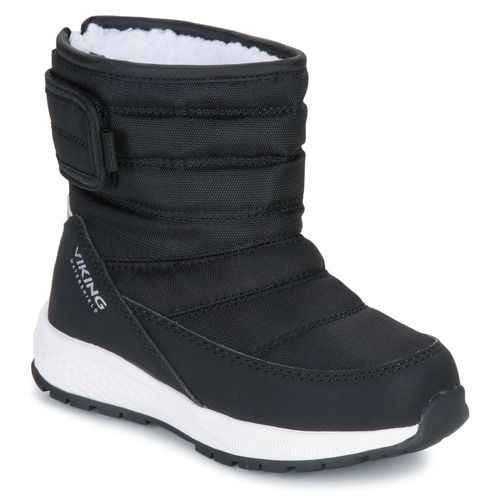 Scarpe da neve VIKING FOOTWEAR per bambini e ragazzi, modello EQUIP Pull-on Warm Waterproof 1V in colorazione nera. Ideali per condizioni invernali, queste scarpe offrono calore e impermeabilità, perfette per attività all'aperto come slittino e passeggiate nella neve. Design pratico con sistema di slip-on per una facile calzata. Acquista le VIKING FOOTWEAR Scarpe da neve bambino ragazzo per garantire comfort e protezione durante l'inverno!