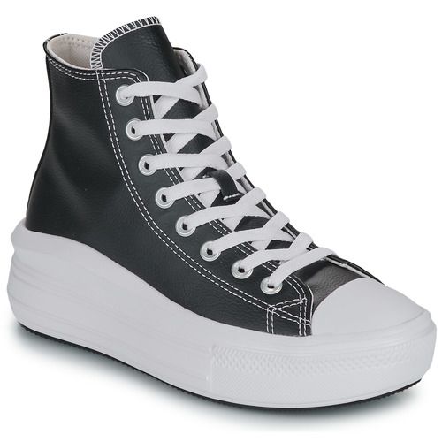 Sneakers alte Converse CHUCK TAYLOR ALL STAR MOVE PLATFORM LEATHER in colore nero per donna, con design elegante e moderno, perfette per un look casual e alla moda. Acquista ora le tue nuove scarpe preferite!