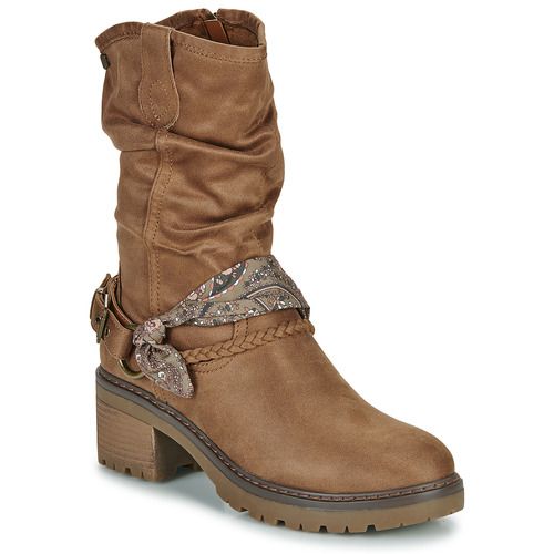 Stivaletti Donna MTNG 59353 marroni in pelle, eleganti e alla moda, ideali per l'autunno/inverno. Design chic con tacco comodo, perfetti per ogni occasione. Acquista ora per completare il tuo look!
