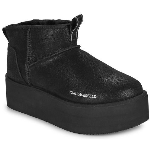 Stivaletti Donna Karl Lagerfeld THERMO Lo Slip On Boot nere, design elegante e moderno, perfetti per outfit invernali. Scarpe comode e versatili, ideali per donne alla moda.