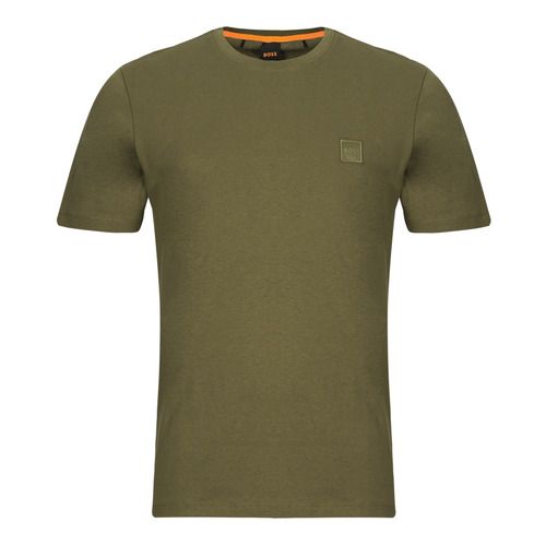 T-shirt maniche corte Uomo BOSS Tales Kaki, elegante e versatile, perfetta per casual outfit. Realizzata in cotone di alta qualità, offre comfort e stile. Ideale per abbinamenti con jeans o pantaloni. Disponibile nella tonalità kaki, un must-have per ogni guardaroba maschile. Acquista ora la T-shirt BOSS Tales Kaki per un look moderno e raffinato.