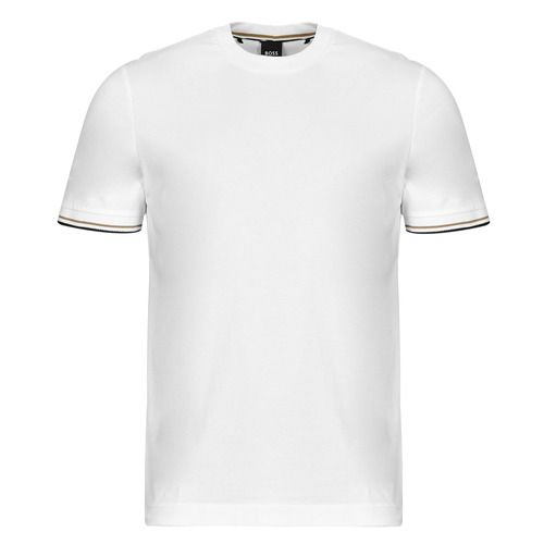 T-shirt maniche corte Uomo BOSS Thompson 04 Bianco, elegante e versatile, ideale per look casual e sportivi. Comoda vestibilità e alta qualità dei materiali, perfetta per ogni occasione. Disponibile in bianco, questa T-shirt rappresenta lo stile contemporaneo del marchio BOSS.