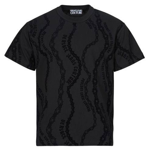T-shirt uomo Versace Jeans Couture MAGLIET.77GAH6R0 in nero, maniche corte, stile elegante e moderno, perfetta per outfit casual e urbani. Scopri il comfort e la qualità di Versace Jeans Couture con questa maglietta versatile.