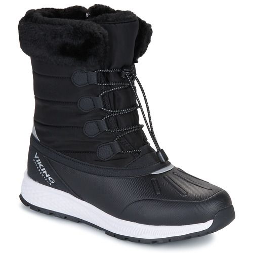 Scarpe da neve da donna VIKING FOOTWEAR EQUIP WARM WATERPROOF Zip in nero, progettate per garantire calore e impermeabilità. Ideali per affrontare inverni rigidi e condizioni climatiche avverse. Design elegante e funzionale, perfette per escursioni sulla neve e attività all'aperto. Comfort e stile per ogni avventura invernale.
