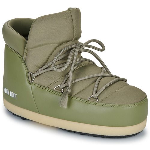 Scarpe da neve Donna Moon Boot MB EVX PUMPS NYLON Kaki, perfette per affrontare l'inverno con stile e comfort. Design innovativo in nylon resistente, suola antiscivolo e isolamento termico per mantenere i piedi caldi. Ideali per la montagna e per le città innevate, queste scarpe sono un must-have per ogni amante dell'outdoor. Ottima scelta per chi cerca stile e funzionalità.