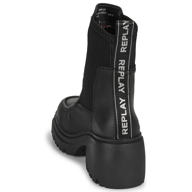 Replay  MARTY MOC  Nero -  Stivaletti Donna - 5