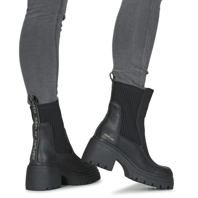 Replay  MARTY MOC  Nero -  Stivaletti Donna - 8