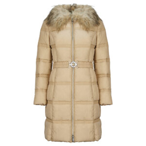 Piumino  Guess  NEW MARISOL LONG BELTED JACKET  Beige -   Piumini Donna